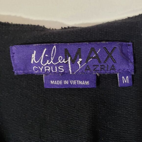 Miley Cyrus Max Azria Black Hooded Casual Venst Size M - Picture 3 of 6